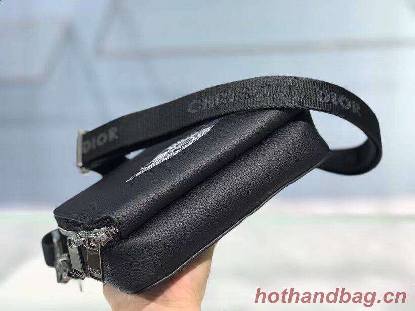 Black Grained Calfskin with DIOR C1911 Black Grained Calfskin with DIOR C1911