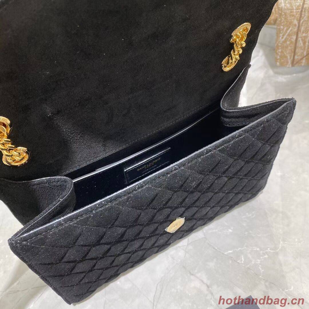 YSLENVELOPE MEDIUM BAG IN MIX MATELASSE VELVET Y487206 black YSLENVELOPE MEDIUM BAG IN MIX MATELASSE VELVET Y487206 black