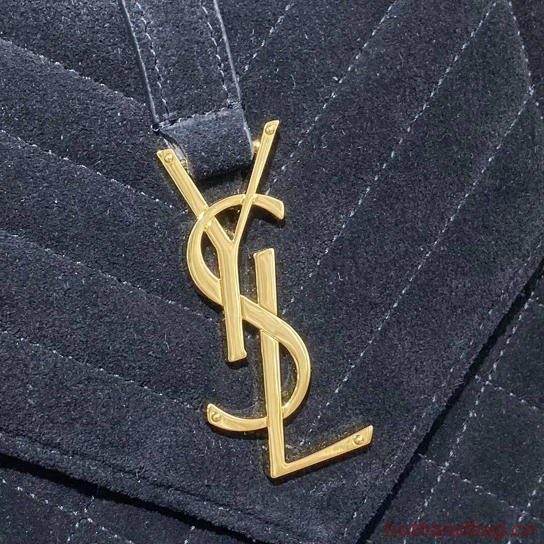 YSLENVELOPE MEDIUM BAG IN MIX MATELASSE VELVET Y487206 black YSLENVELOPE MEDIUM BAG IN MIX MATELASSE VELVET Y487206 black