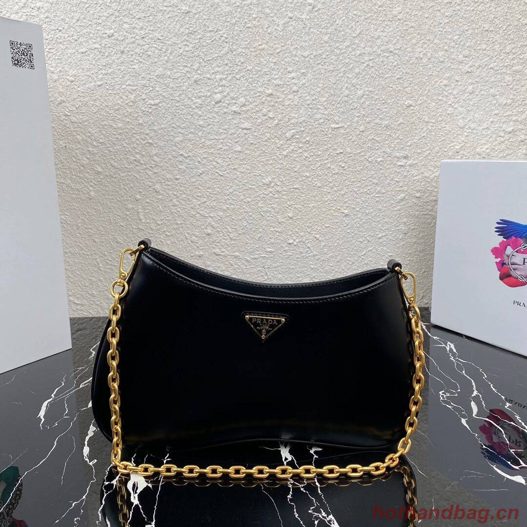 Prada Saffiano leather shoulder bag 2BC148 black Prada Saffiano leather shoulder bag 2BC148 black