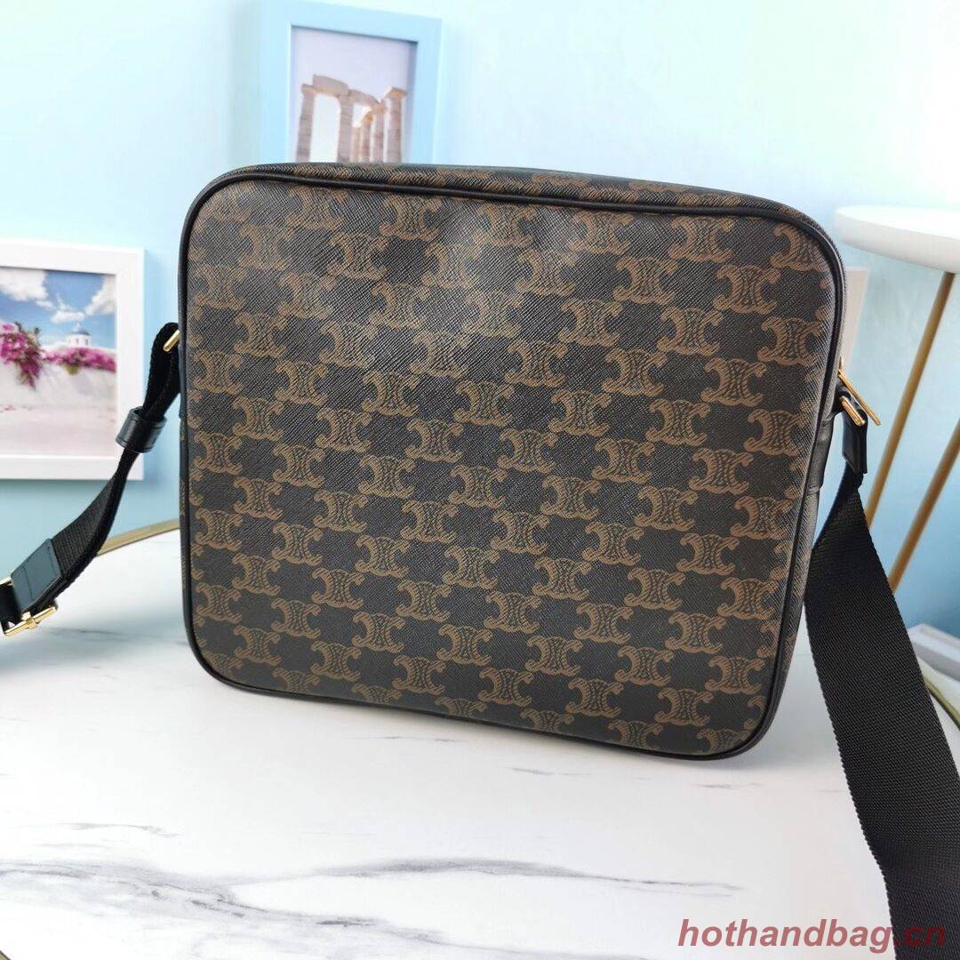 Celine SMALL CAMERA BAG IN TRIOMPHE CANVAS CL90822 black Celine SMALL CAMERA BAG IN TRIOMPHE CANVAS CL90822 black