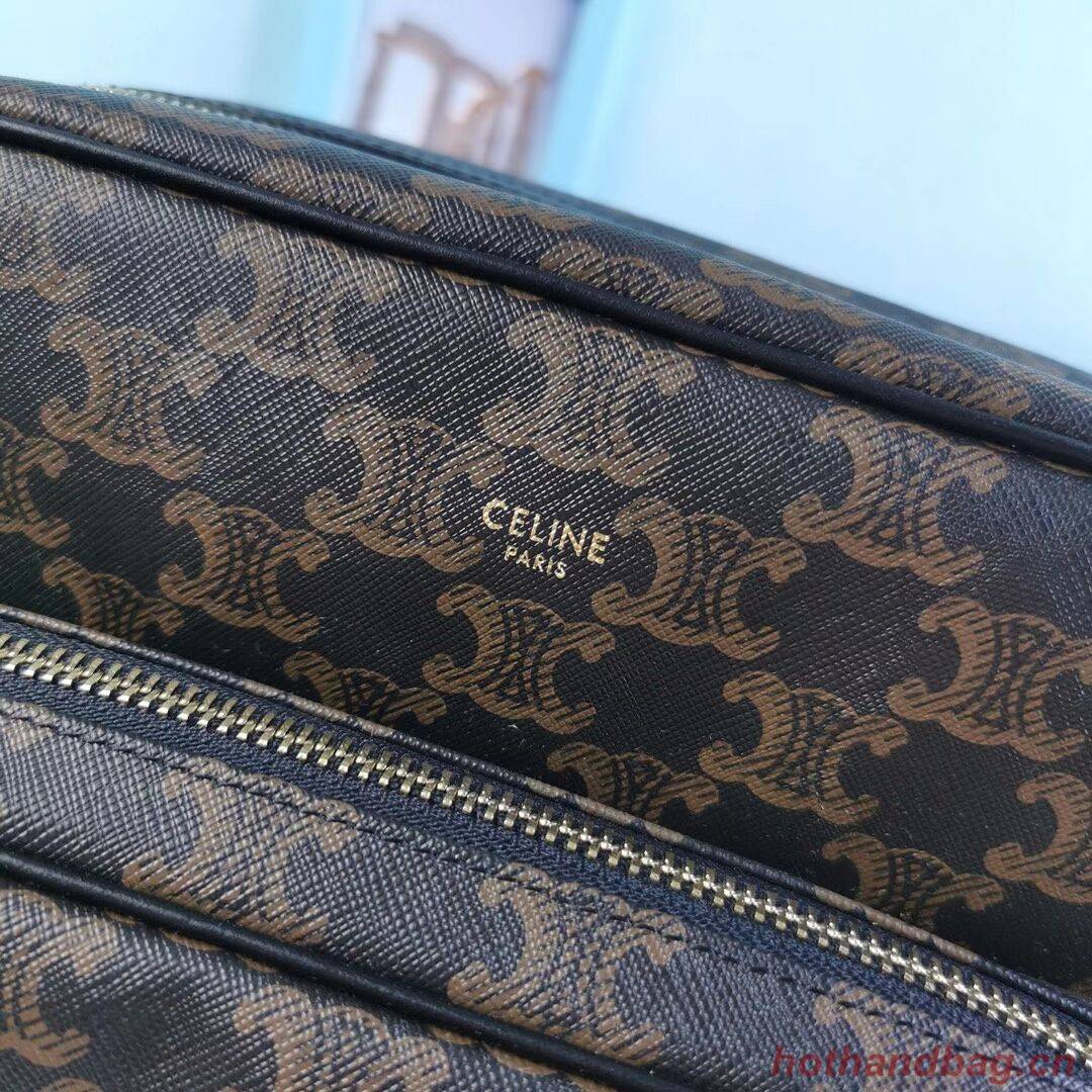 Celine SMALL CAMERA BAG IN TRIOMPHE CANVAS CL90822 black Celine SMALL CAMERA BAG IN TRIOMPHE CANVAS CL90822 black