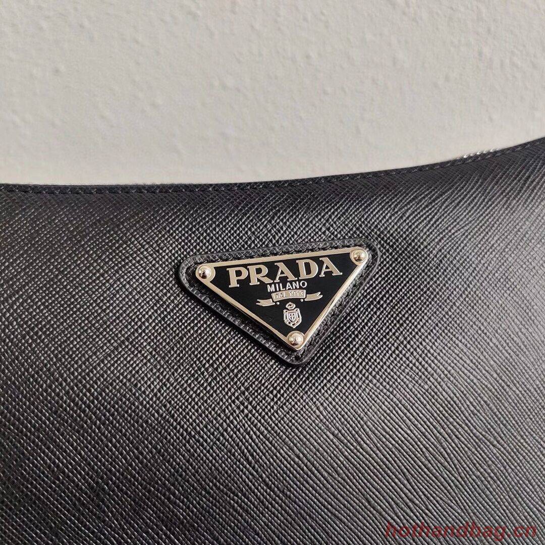 Prada Saffiano leather shoulder bag 2VH113 black Prada Saffiano leather shoulder bag 2VH113 black