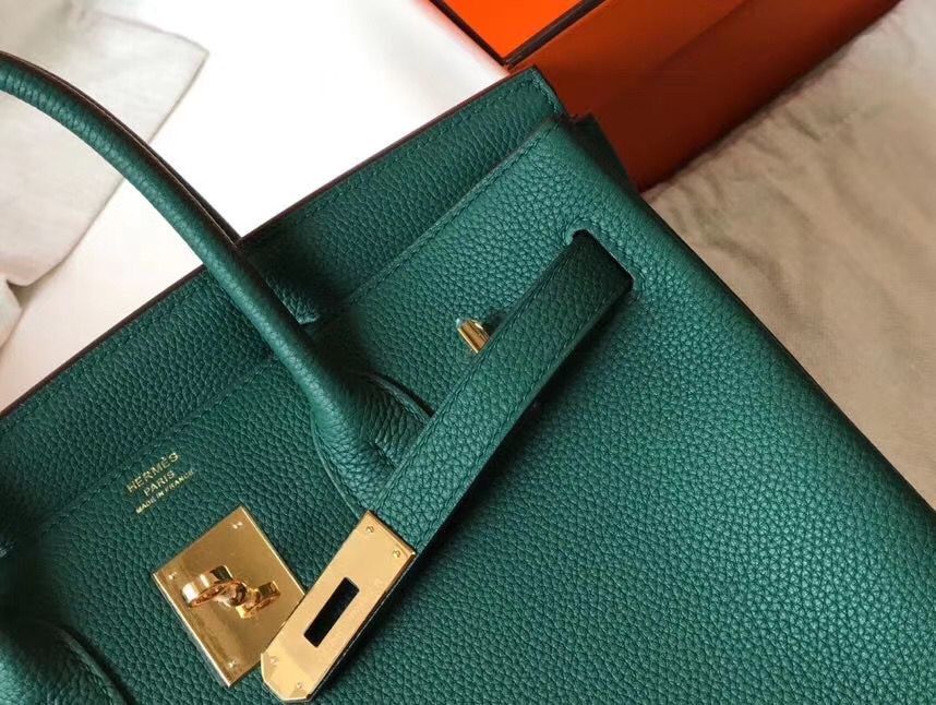 Hermes Birkin Bag Original Leather 35CM 17825 Green Hermes Birkin Bag Original Leather 35CM 17825 Green