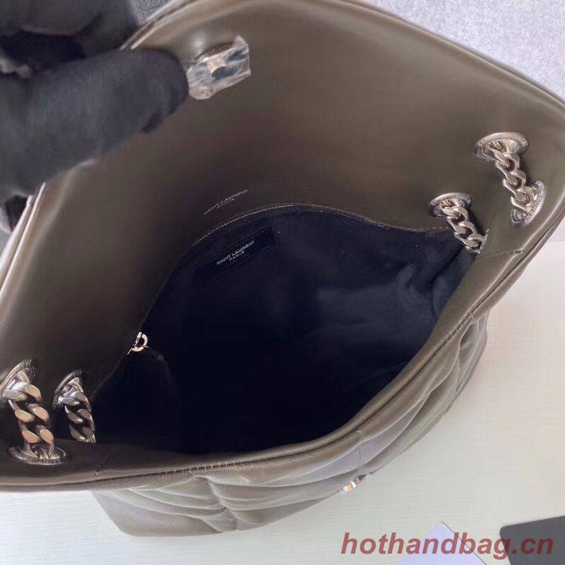 Yves Saint Laurent LOULOU PUFFER SMALL BAG IN QUILTED LAMBSKIN 5774761 ANEMONE GREEN Yves Saint Laurent LOULOU PUFFER SMALL BAG IN QUILTED LAMBSKIN 5774761 ANEMONE GREEN