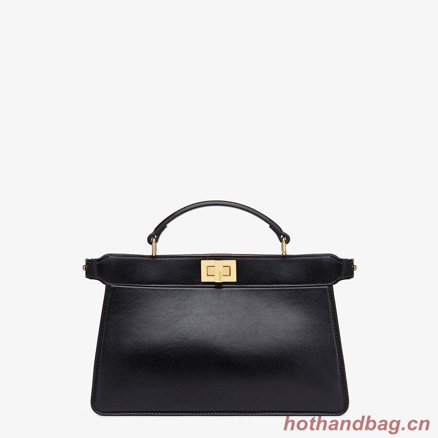 Fendi PEEKABOO ISEEU EAST-WEST Black leather bag 8BN323 Fendi PEEKABOO ISEEU EAST-WEST Black leather bag 8BN323