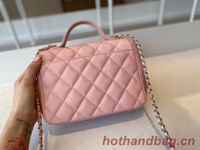 Chanel small flap bag Calfskin & Gold-Tone Metal A93749 pink