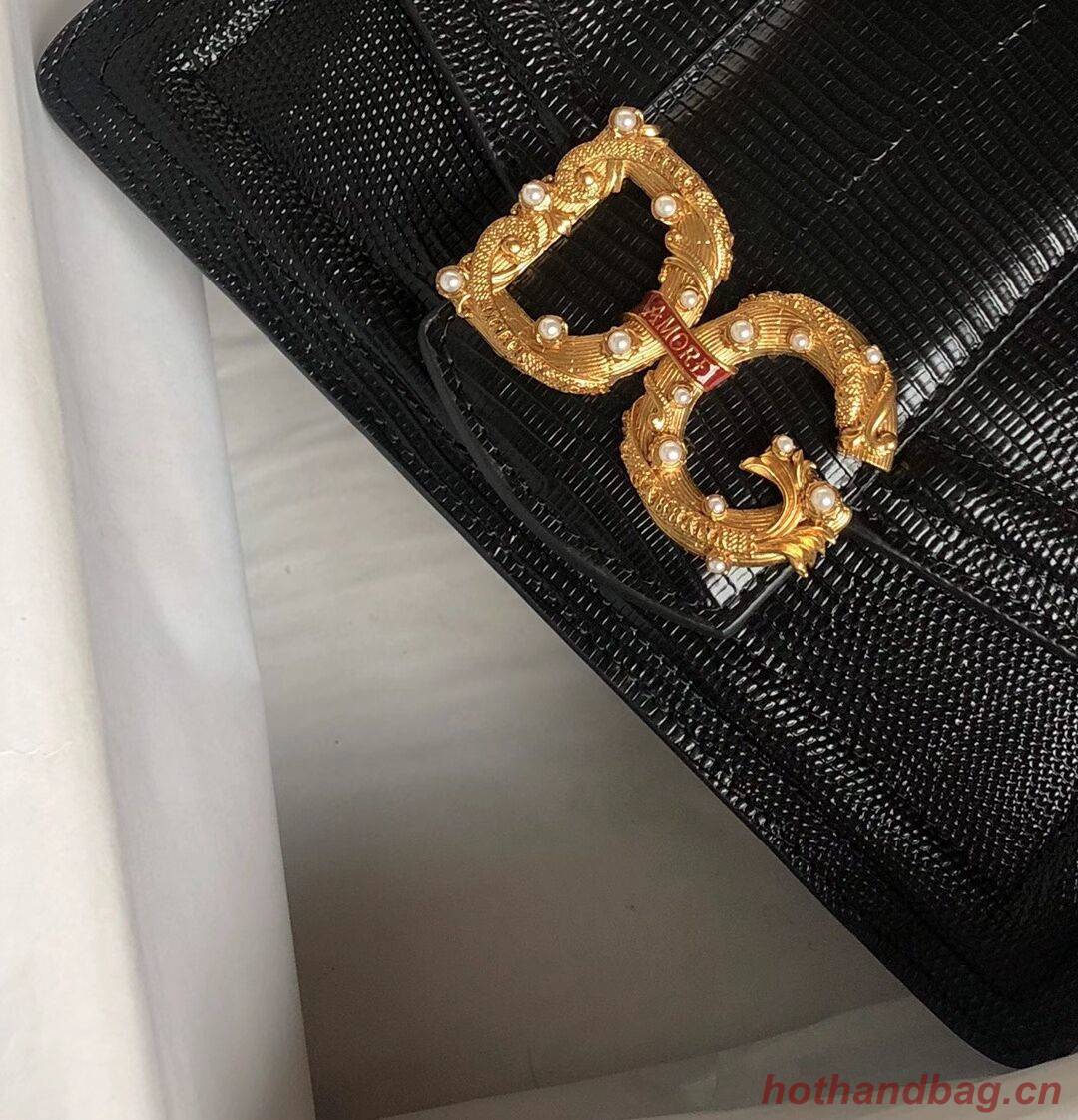 Dolce & Gabbana Origianl Lizard skin Leather Bag 4916F Black Dolce & Gabbana Origianl Lizard skin Leather Bag 4916F Black