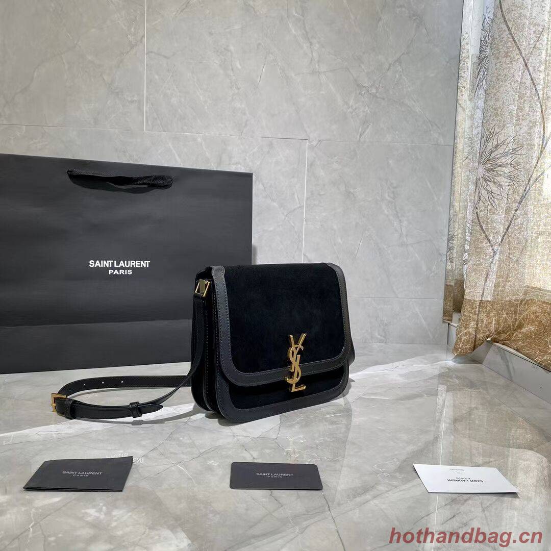 Yves Saint Laurent IN SUEDE AND SMOOTH LEATHER Y535025E Black Yves Saint Laurent IN SUEDE AND SMOOTH LEATHER Y535025E Black