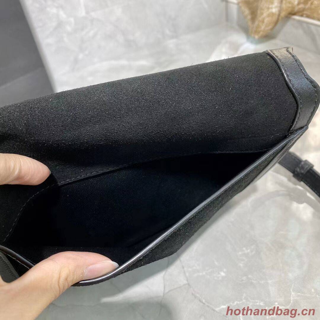 Yves Saint Laurent IN SUEDE AND SMOOTH LEATHER Y535025E Black Yves Saint Laurent IN SUEDE AND SMOOTH LEATHER Y535025E Black