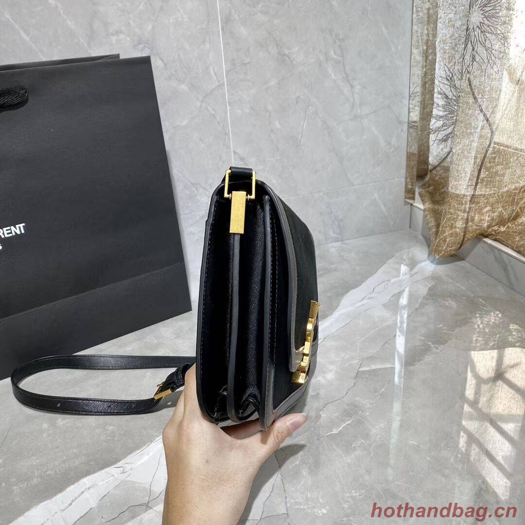 Yves Saint Laurent IN SUEDE AND SMOOTH LEATHER Y535025E Black Yves Saint Laurent IN SUEDE AND SMOOTH LEATHER Y535025E Black