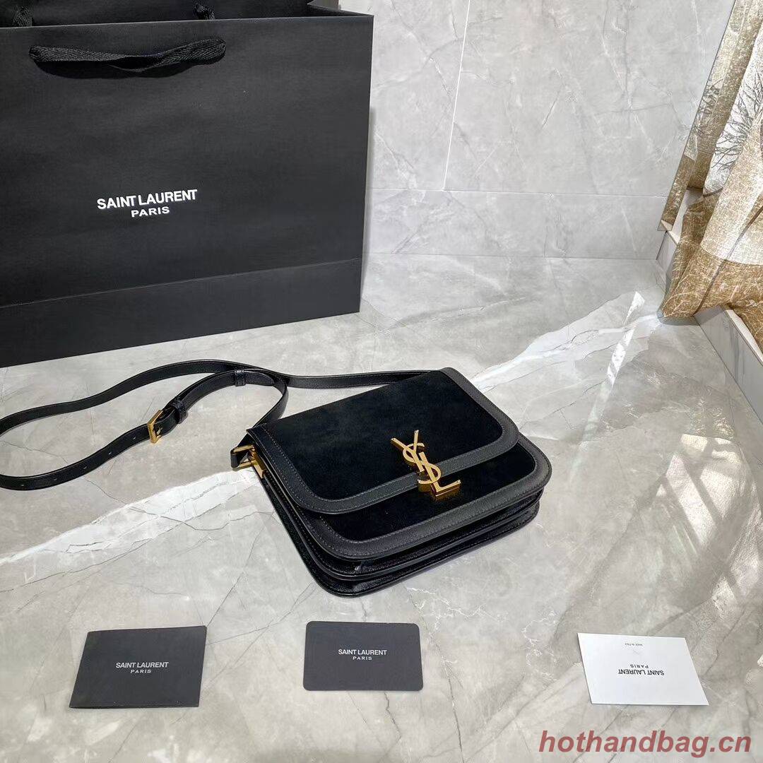 Yves Saint Laurent IN SUEDE AND SMOOTH LEATHER Y535025E Black Yves Saint Laurent IN SUEDE AND SMOOTH LEATHER Y535025E Black