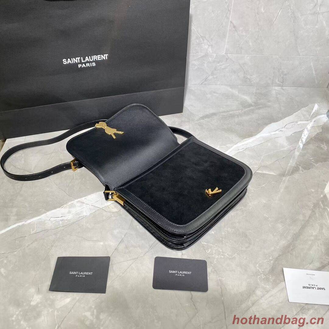 Yves Saint Laurent IN SUEDE AND SMOOTH LEATHER Y535025E Black Yves Saint Laurent IN SUEDE AND SMOOTH LEATHER Y535025E Black