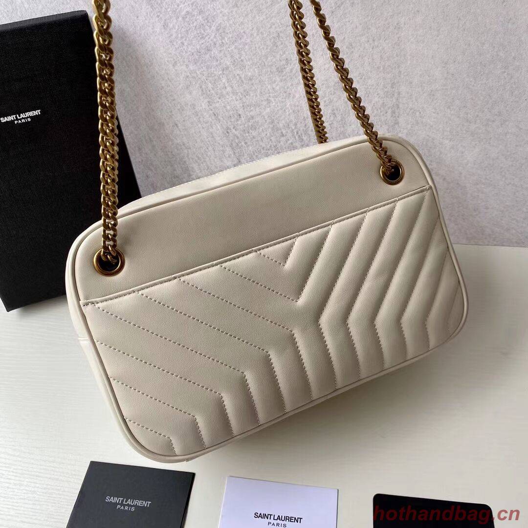 Yves Saint Laurent Calfskin Leather Shoulder Bag Y625386 white Yves Saint Laurent Calfskin Leather Shoulder Bag Y625386 white