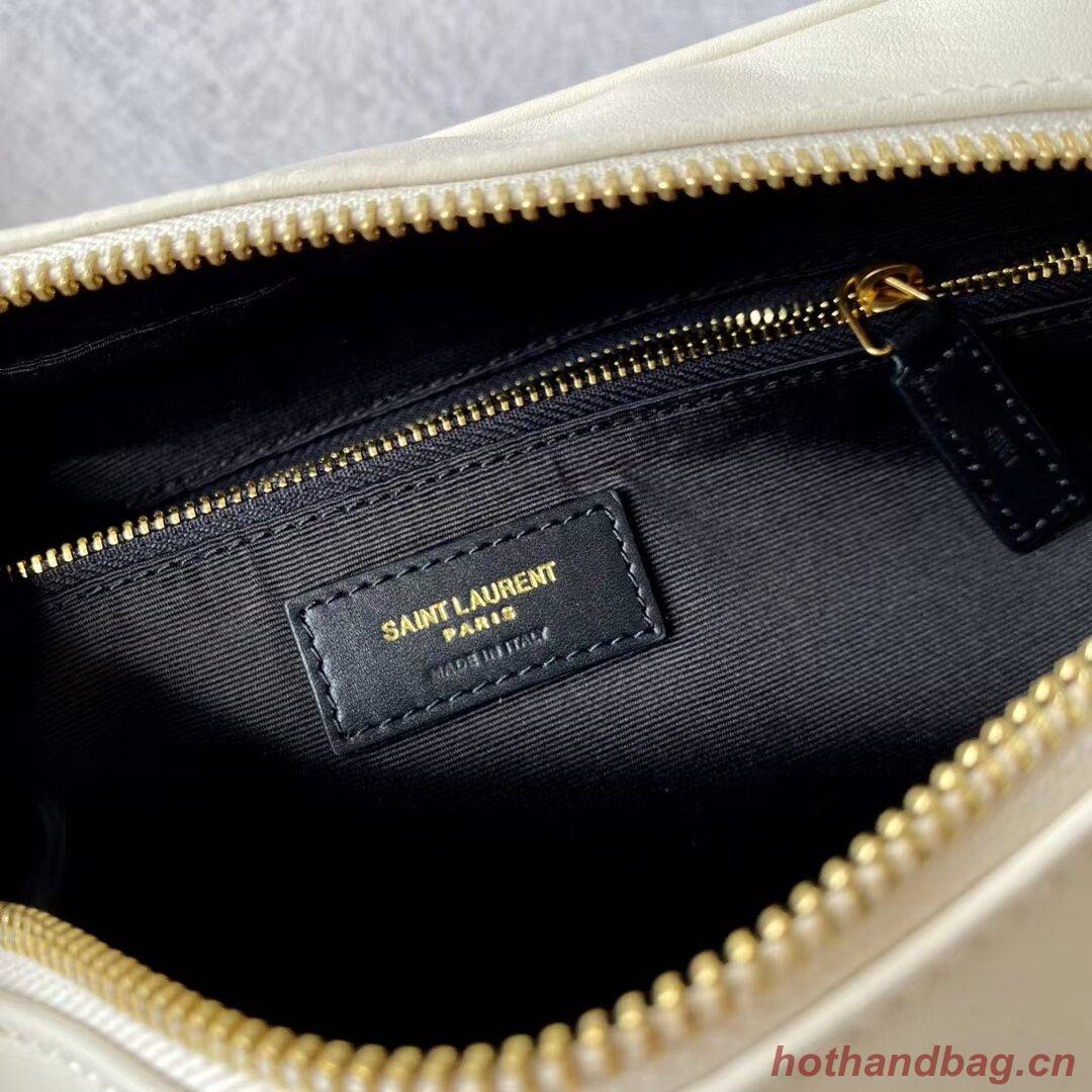 Yves Saint Laurent Calfskin Leather Shoulder Bag Y625386 white Yves Saint Laurent Calfskin Leather Shoulder Bag Y625386 white