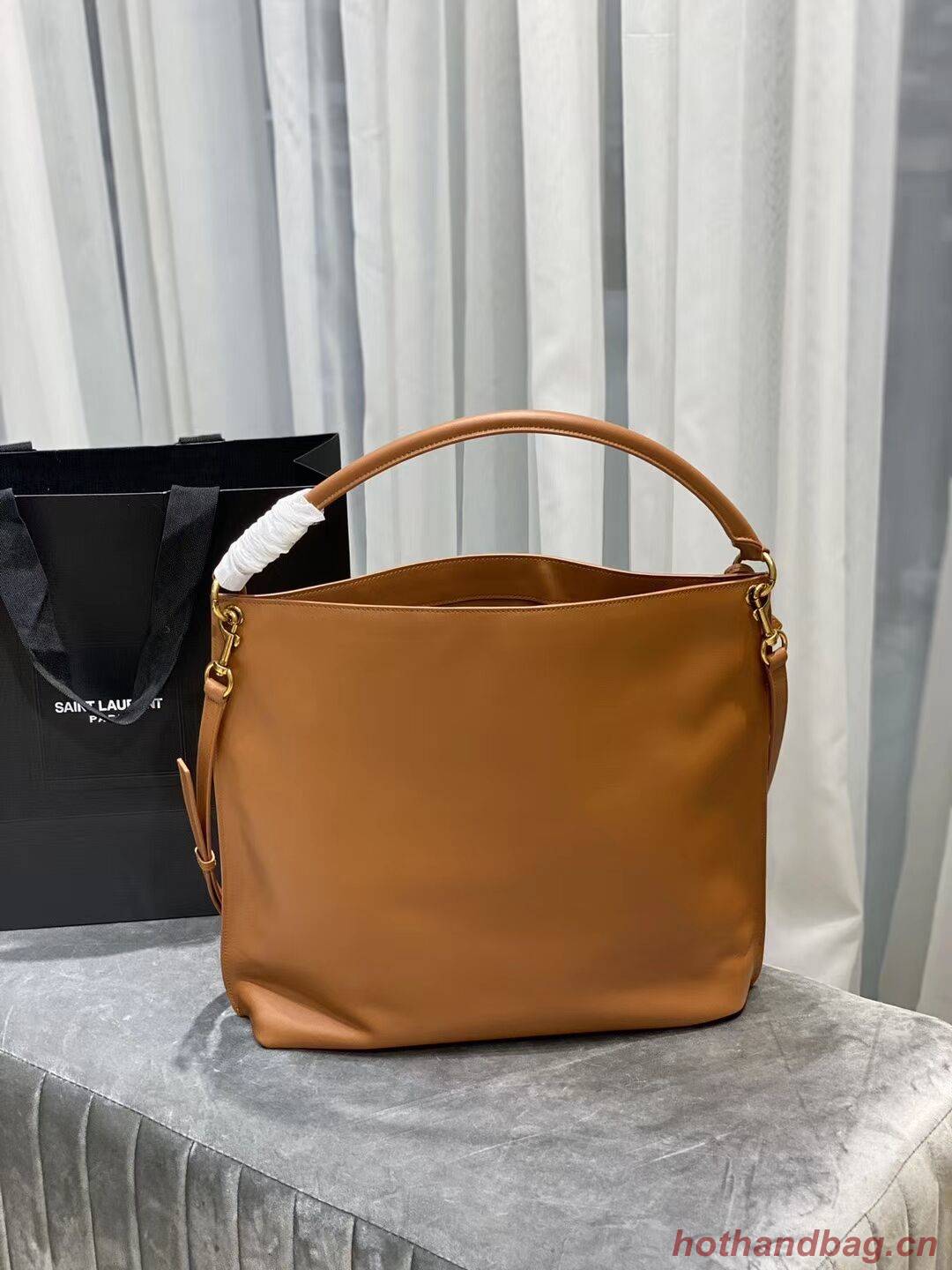 Yves Saint Laurent Calfskin Leather Shoulder Bag Y635266 brown Yves Saint Laurent Calfskin Leather Shoulder Bag Y635266 brown