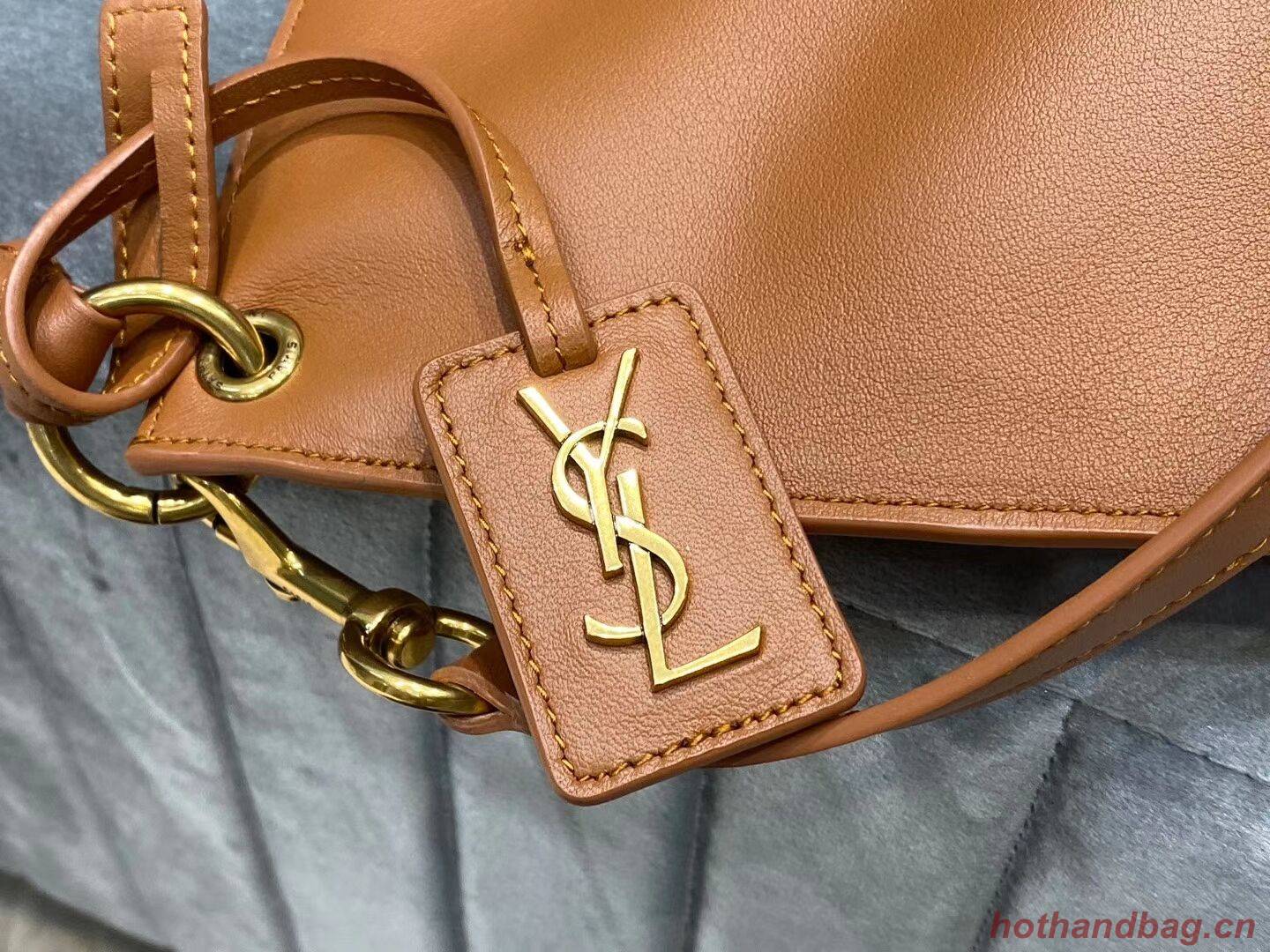 Yves Saint Laurent Calfskin Leather Shoulder Bag Y635266 brown Yves Saint Laurent Calfskin Leather Shoulder Bag Y635266 brown