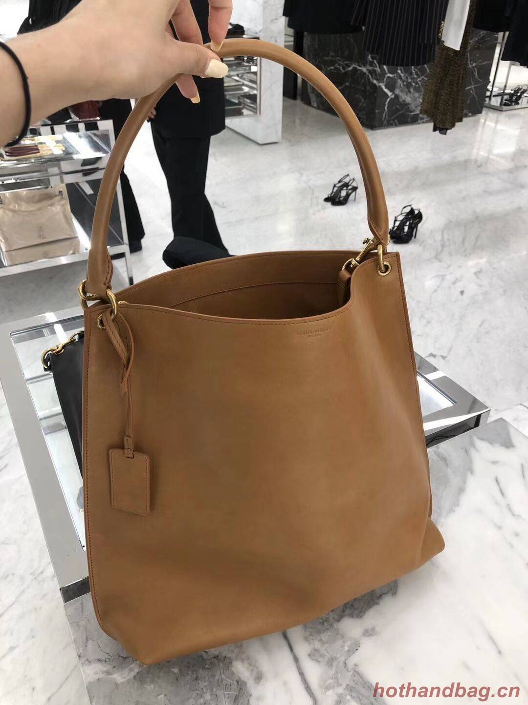 Yves Saint Laurent Calfskin Leather Shoulder Bag Y635266 brown Yves Saint Laurent Calfskin Leather Shoulder Bag Y635266 brown