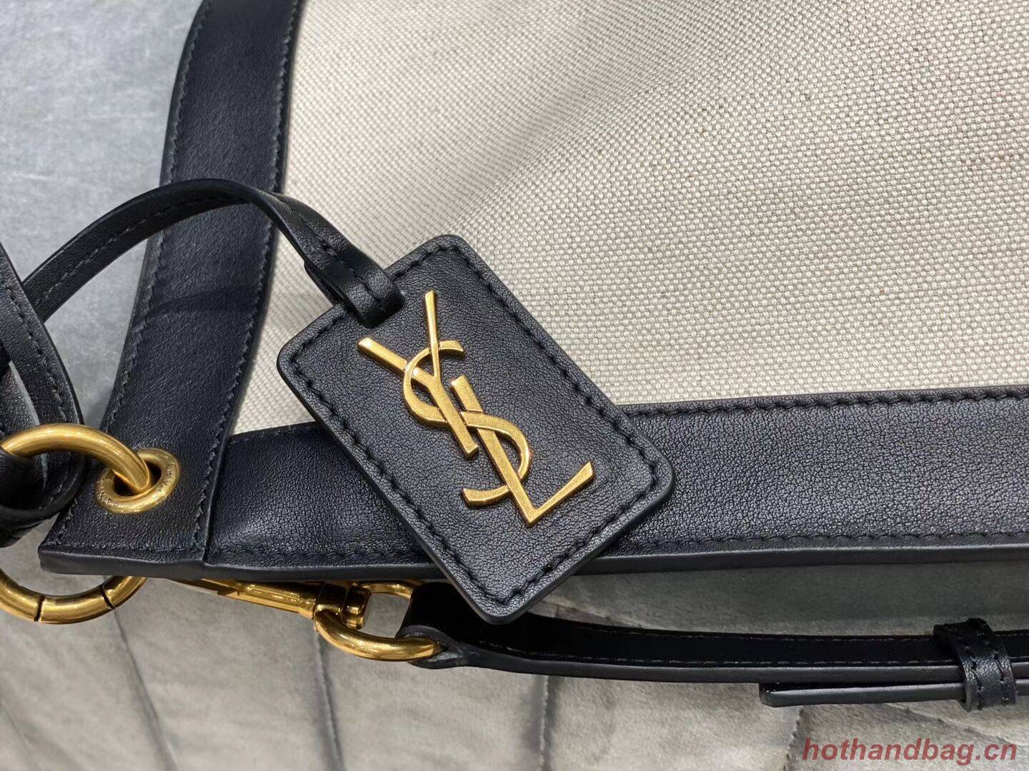 Yves Saint Laurent IN CANVAS AND LEATHER Y635266 black