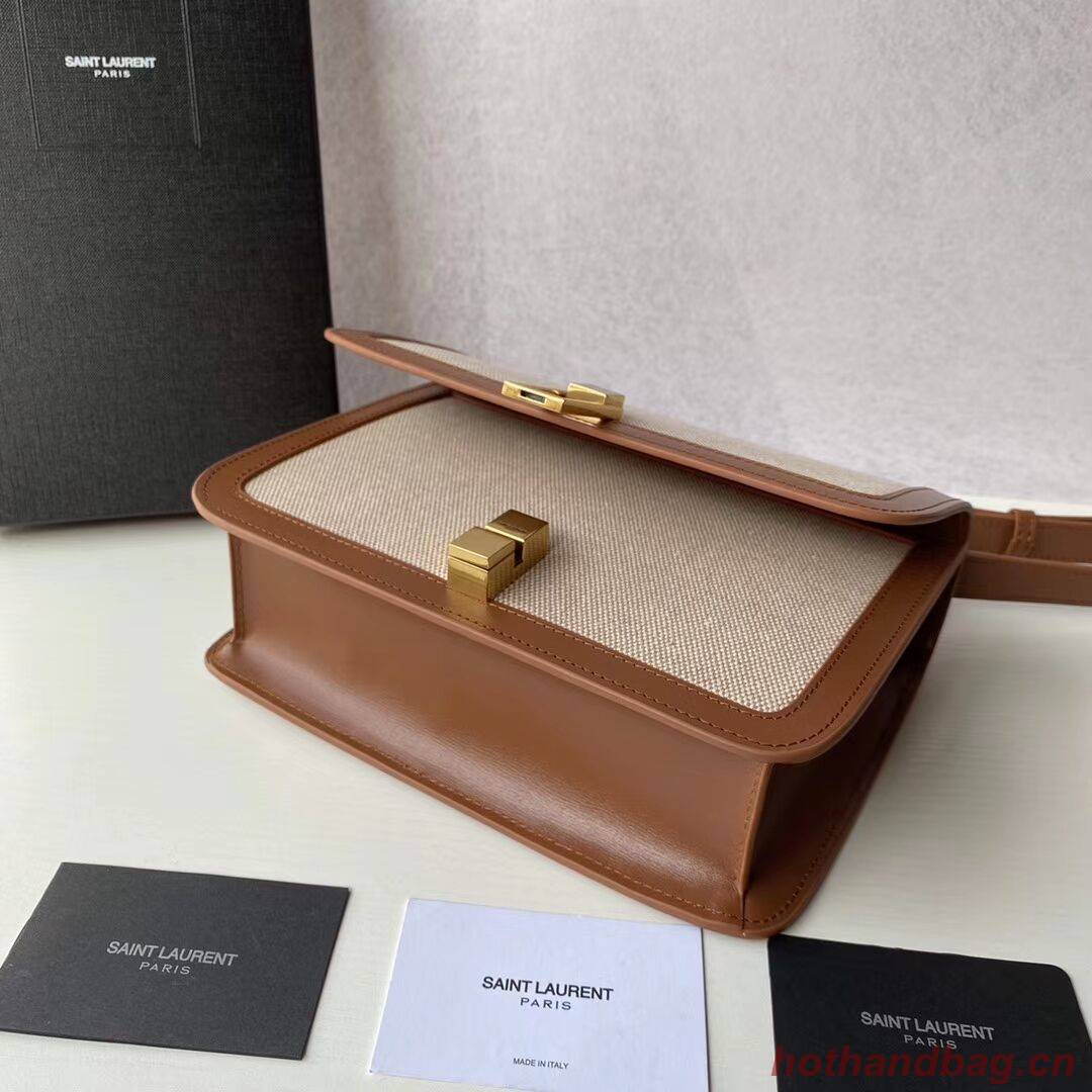 Yves Saint Laurent IN CANVAS AND LEATHER Y650108H Apricot Yves Saint Laurent IN CANVAS AND LEATHER Y650108H Apricot