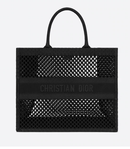 DIOR BOOK TOTE Black Mesh Embroidery M1286ZW DIOR BOOK TOTE Black Mesh Embroidery M1286ZW