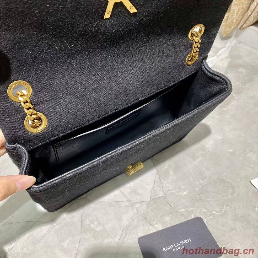 Yves Saint Laurent IN CANVAS AND LEATHER Y434820 black Yves Saint Laurent IN CANVAS AND LEATHER Y434820 black