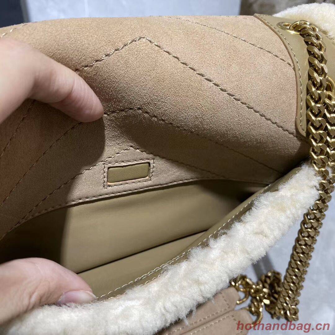 Yves Saint Laurent IN Cashmere AND SMOOTH LEATHER Y533037 brown Yves Saint Laurent IN Cashmere AND SMOOTH LEATHER Y533037 brown