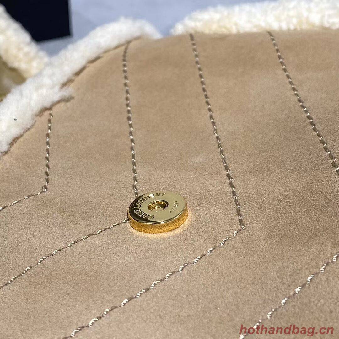 Yves Saint Laurent IN Cashmere AND SMOOTH LEATHER Y533037 brown Yves Saint Laurent IN Cashmere AND SMOOTH LEATHER Y533037 brown