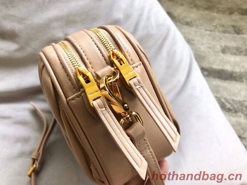 miu miu Matelasse Nappa Leather Shoulder Bag 5BH539A Apricot miu miu Matelasse Nappa Leather Shoulder Bag 5BH539A Apricot