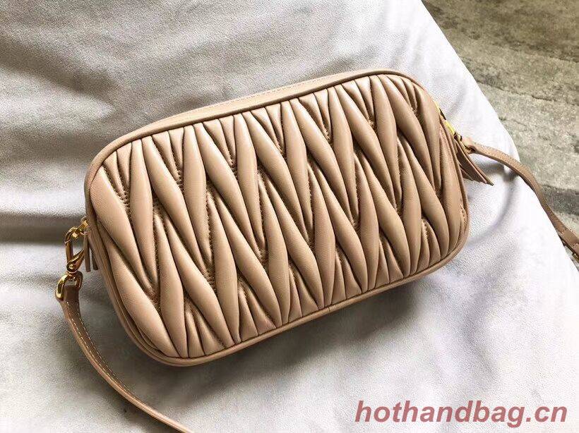 miu miu Matelasse Nappa Leather Shoulder Bag 5BH539A Apricot miu miu Matelasse Nappa Leather Shoulder Bag 5BH539A Apricot