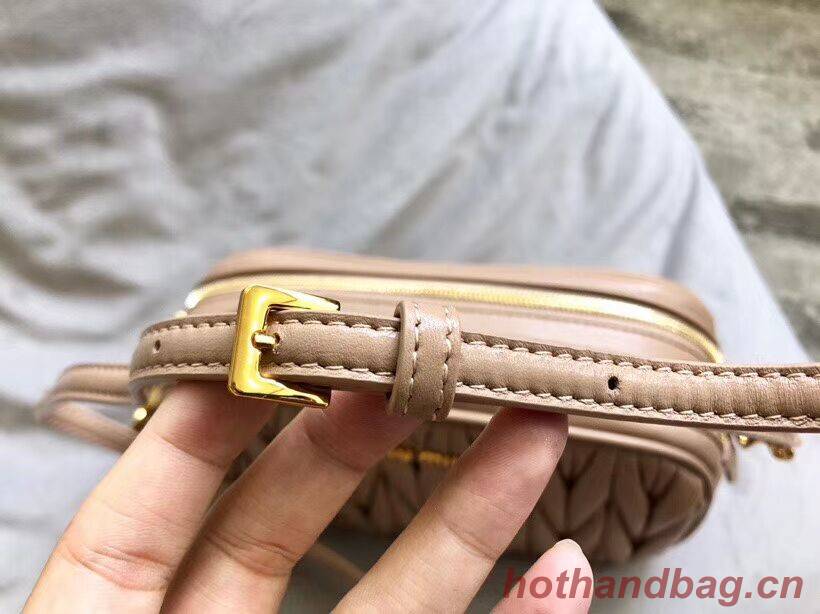 miu miu Matelasse Nappa Leather Shoulder Bag 5BH539A Apricot miu miu Matelasse Nappa Leather Shoulder Bag 5BH539A Apricot