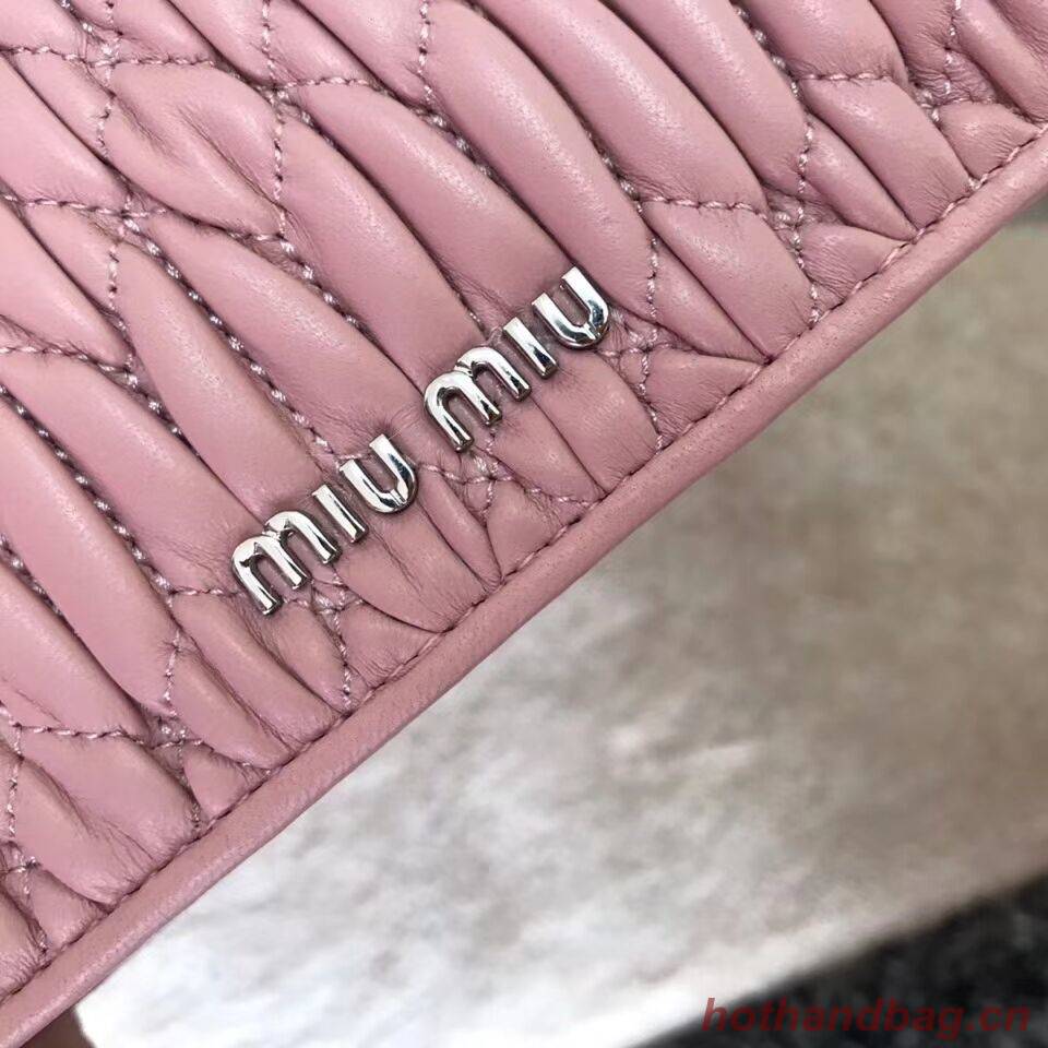 miu miu Matelasse Nappa Leather Shoulder Bag 5DH044A pink miu miu Matelasse Nappa Leather Shoulder Bag 5DH044A pink
