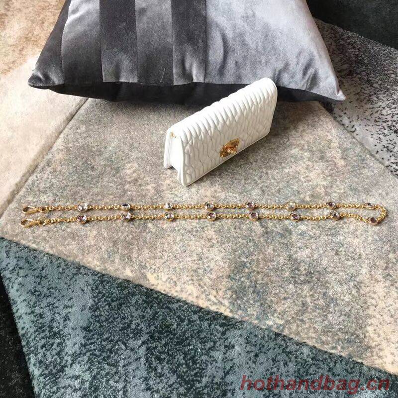 miu miu Matelasse Nappa Leather Shoulder Bag 5DH044A white miu miu Matelasse Nappa Leather Shoulder Bag 5DH044A white