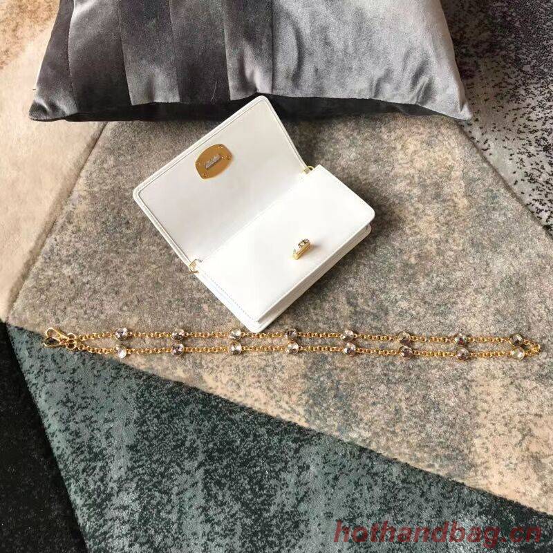 miu miu Matelasse Nappa Leather Shoulder Bag 5DH044A white miu miu Matelasse Nappa Leather Shoulder Bag 5DH044A white