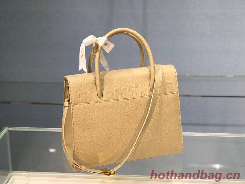DIOR LARGE ST HONORE TOTE Grained Calfskin M9306UBAE apricot DIOR LARGE ST HONORE TOTE Grained Calfskin M9306UBAE apricot