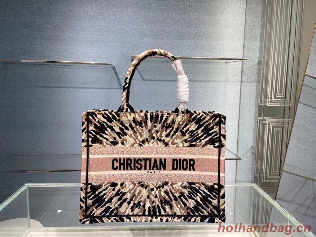 DIOR SMALL DIOR BOOK TOTE Multicolor Tie & Dior Embroidery C1296-2