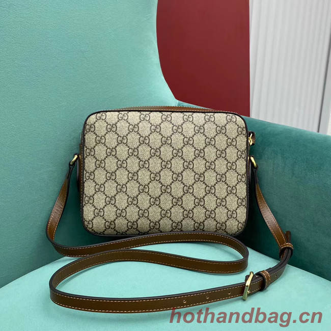 Gucci Horsebit 1955 small GG Supreme canvas shoulder bag 645454 brown