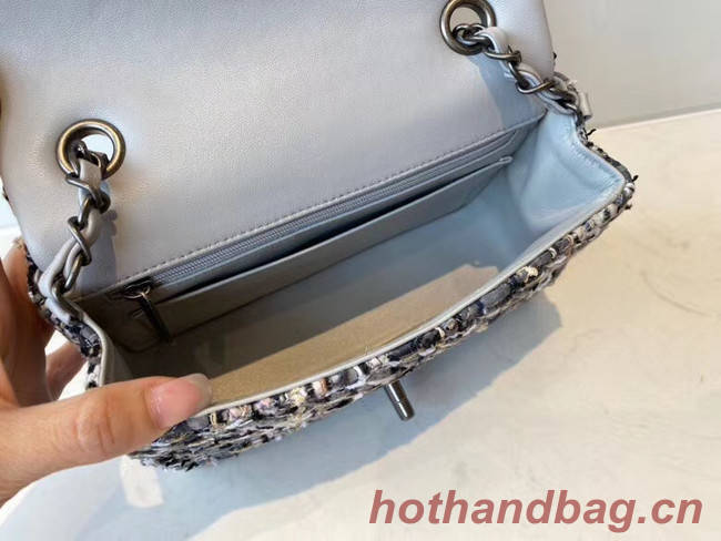 Chanel classic handbag Tweed & silver-Tone Metal A01116-5