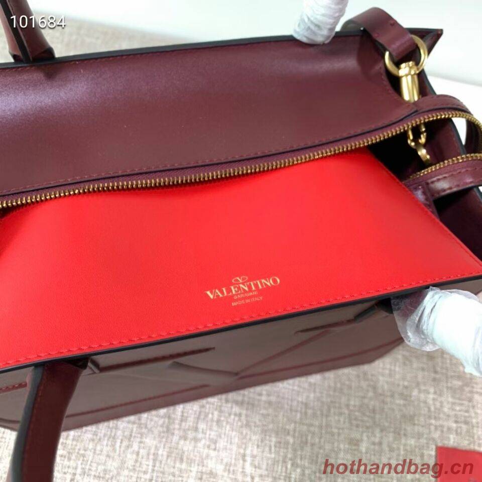 VALENTINO Origianl leather tote V2021 oxblood red VALENTINO Origianl leather tote V2021 oxblood red