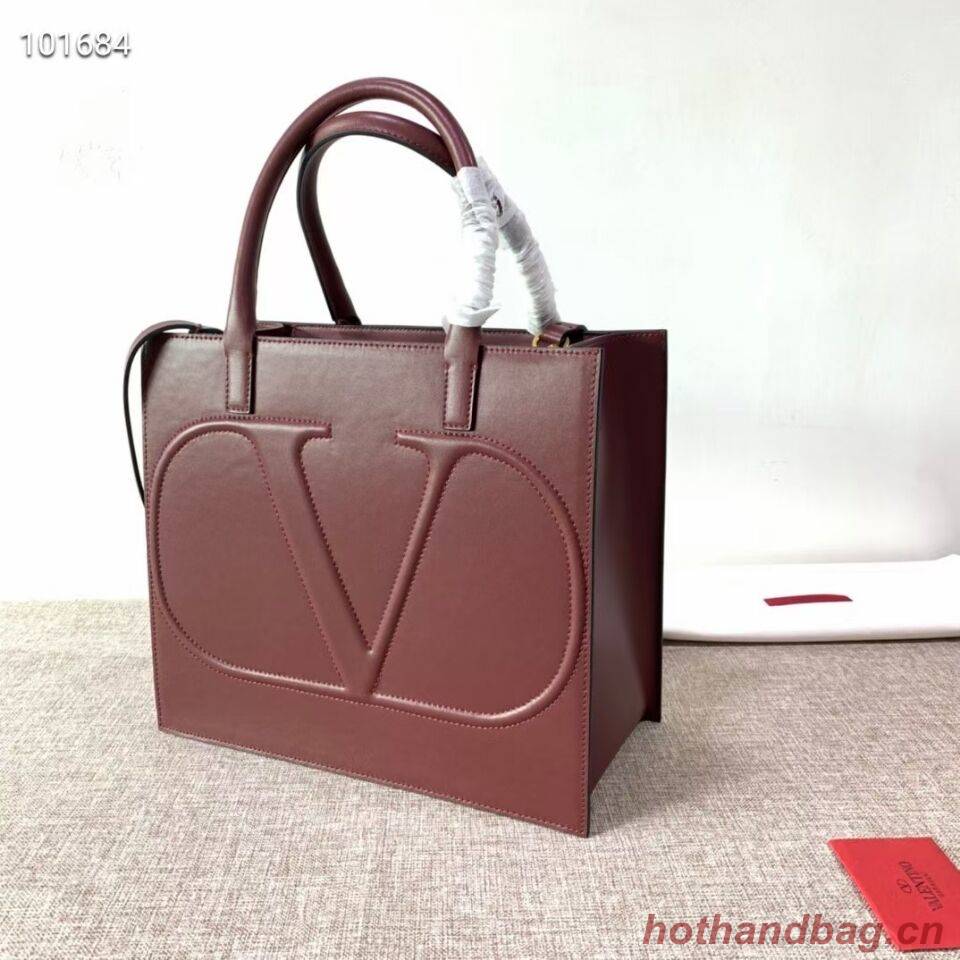 VALENTINO Origianl leather tote V2021 oxblood red VALENTINO Origianl leather tote V2021 oxblood red