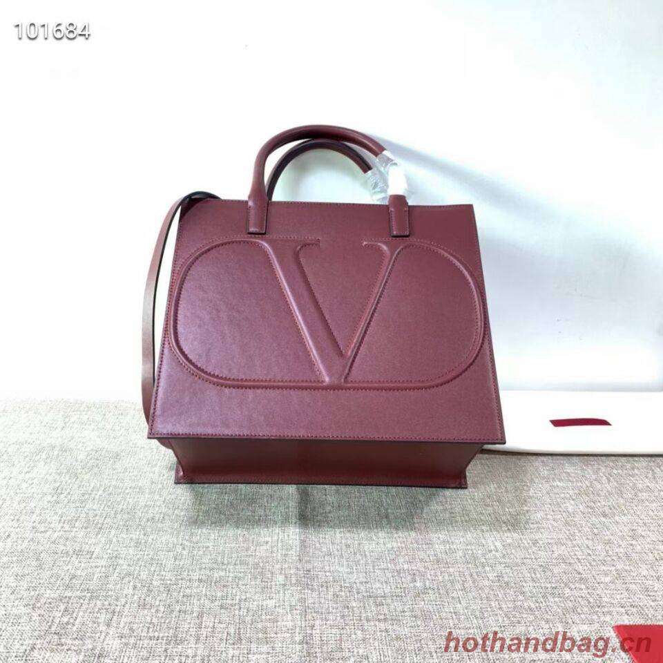 VALENTINO Origianl leather tote V2021 oxblood red VALENTINO Origianl leather tote V2021 oxblood red