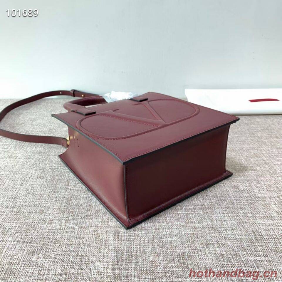 VALENTINO Origianl leather tote V2022 oxblood red VALENTINO Origianl leather tote V2022 oxblood red