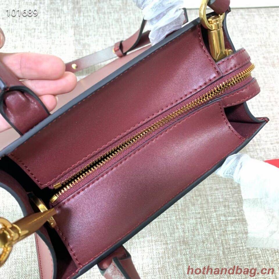 VALENTINO Origianl leather tote V2022 oxblood red VALENTINO Origianl leather tote V2022 oxblood red