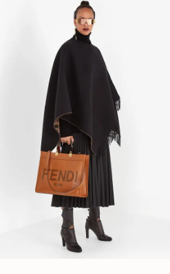 FENDI SUNSHINE MEDIUM brown leather shopper 8BH386A FENDI SUNSHINE MEDIUM brown leather shopper 8BH386A