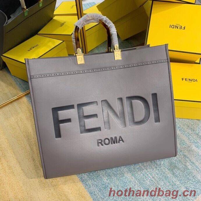 FENDI SUNSHINE large gray leather shopper 8BH387A FENDI SUNSHINE large gray leather shopper 8BH387A