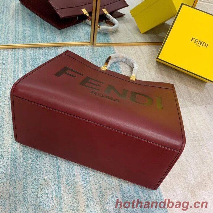 FENDI SUNSHINE large Burgundy leather shopper 8BH387A FENDI SUNSHINE large Burgundy leather shopper 8BH387A