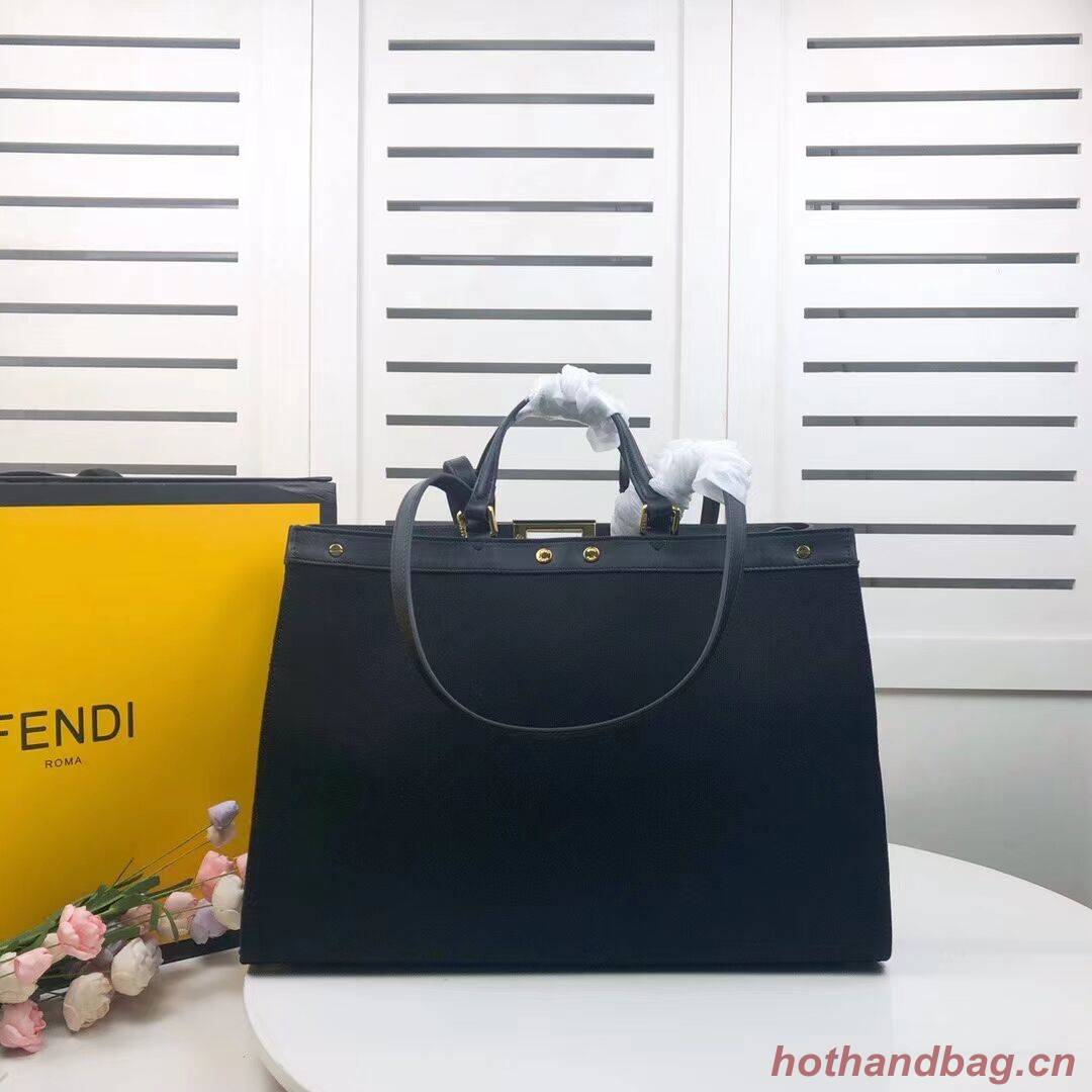 FENDI PEEKABOO X-TOTE canvas bag 8BH374A black FENDI PEEKABOO X-TOTE canvas bag 8BH374A black