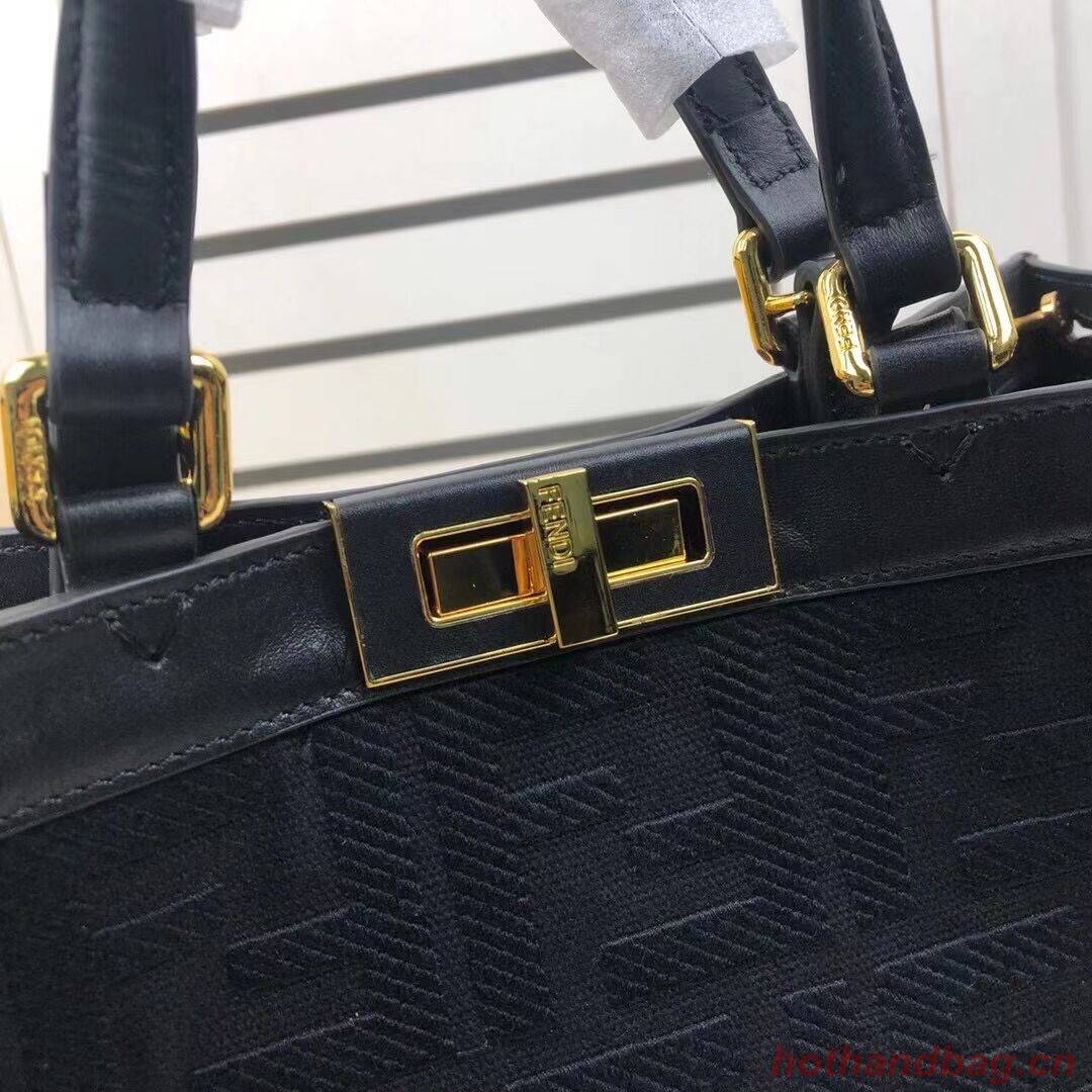 FENDI PEEKABOO X-TOTE canvas bag 8BH374A black FENDI PEEKABOO X-TOTE canvas bag 8BH374A black