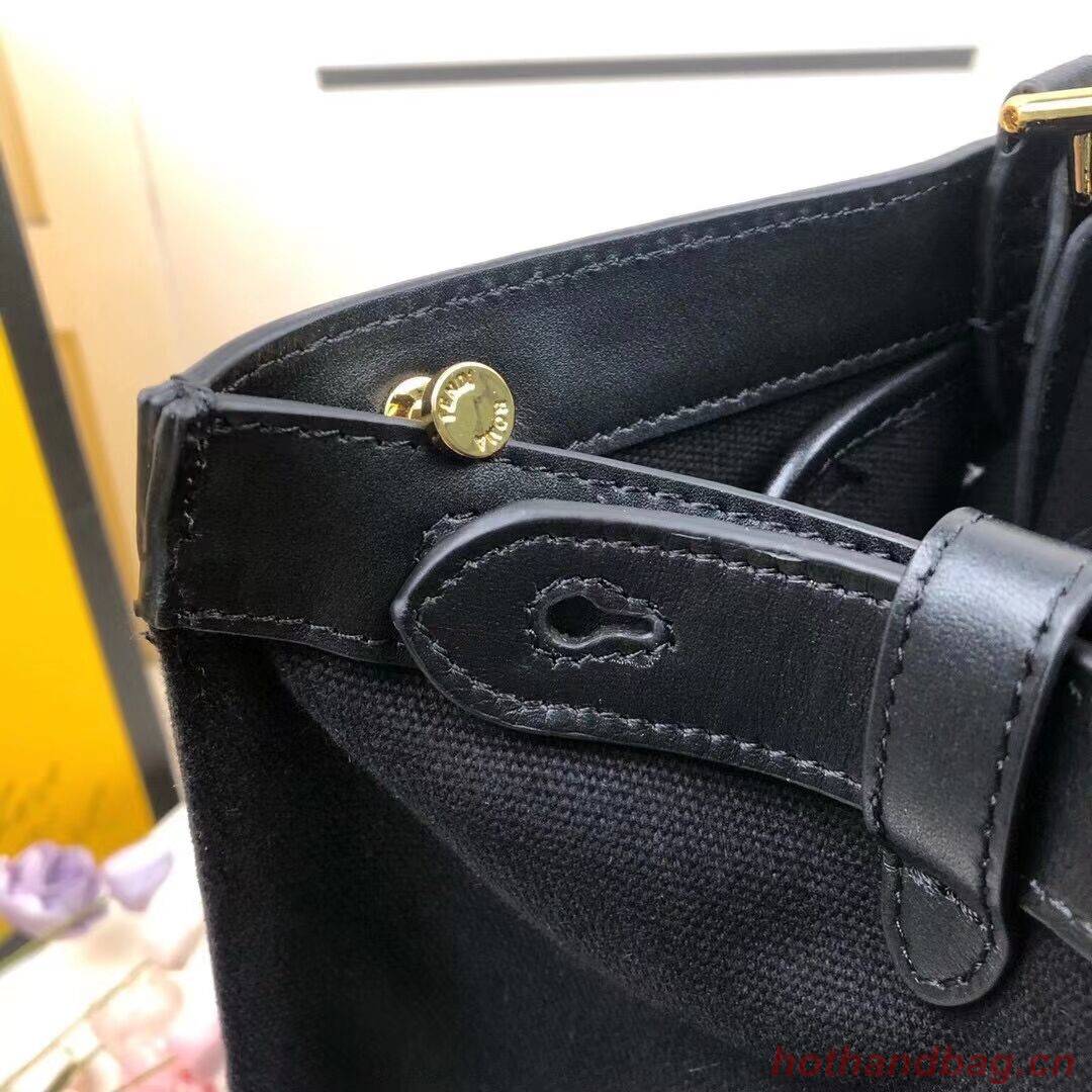 FENDI PEEKABOO X-TOTE canvas bag 8BH374A black FENDI PEEKABOO X-TOTE canvas bag 8BH374A black