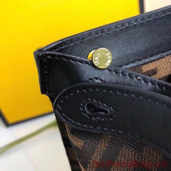 FENDI PEEKABOO X-TOTE canvas bag 8BH374A brown&black FENDI PEEKABOO X-TOTE canvas bag 8BH374A brown&black